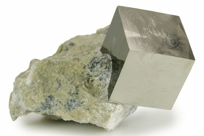 Natural Pyrite Cube In Rock - Navajun, Spain #337877